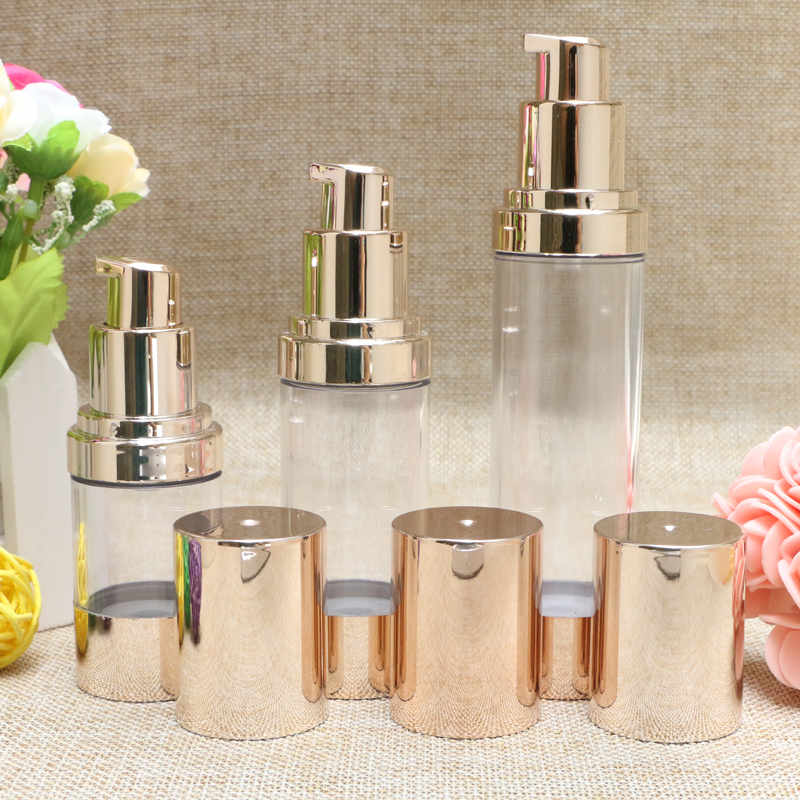 Luxury Skincare Packaging - Airless Pump Bottle Light Gold Cover
