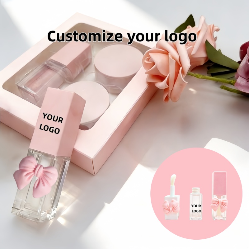 Luxury Skincare Packaging - 【Logo Custom】50Pcs Customized 5ml Square Pink