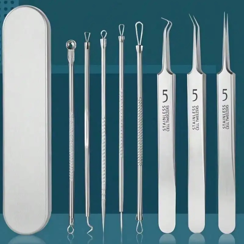 Luxury Skincare Acne - 1/8Pcs Stainless Steel Blackhead Remover Tool