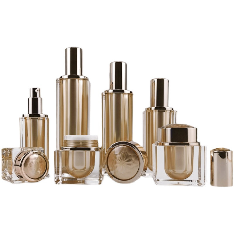 High-grade Acrylic Gold Cream  - đánh giá và giá Luxury Skincare Packaging