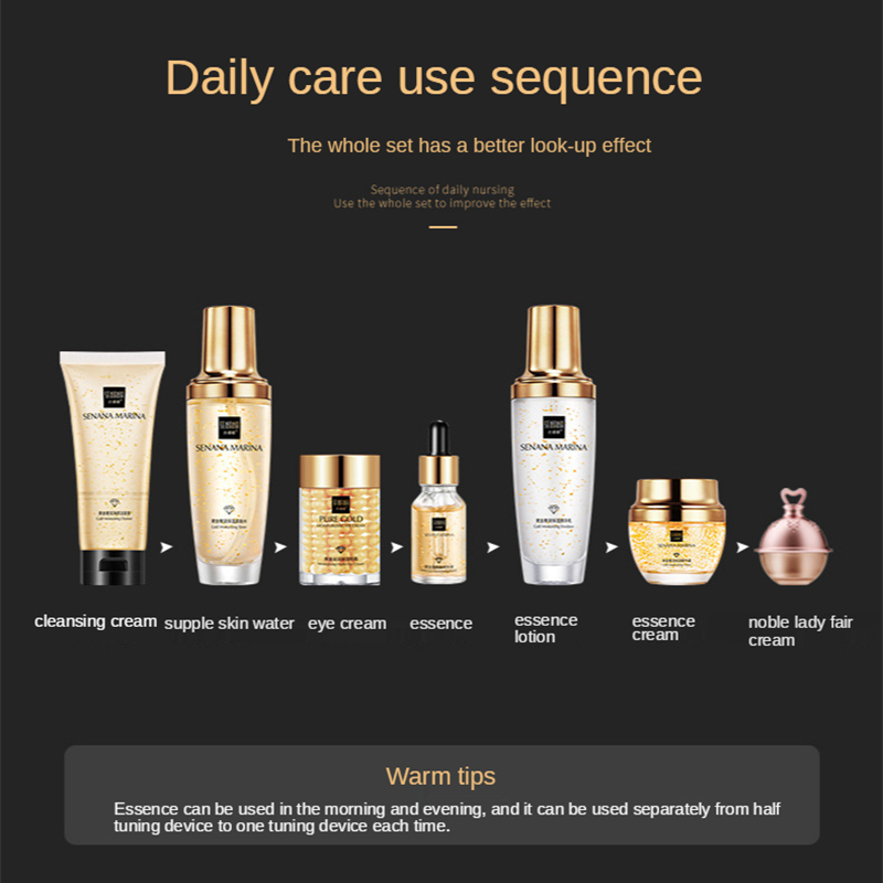 Women 24K Gold Skin Care Set 9 - đánh giá và giá Luxury Gold Skincare
