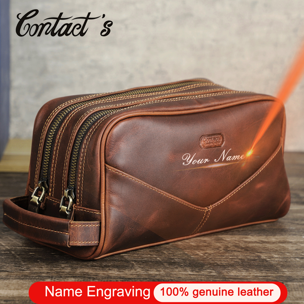 Crazy Horse Genuine Leather Tr - đánh giá và giá Luxury Skincare Containers
