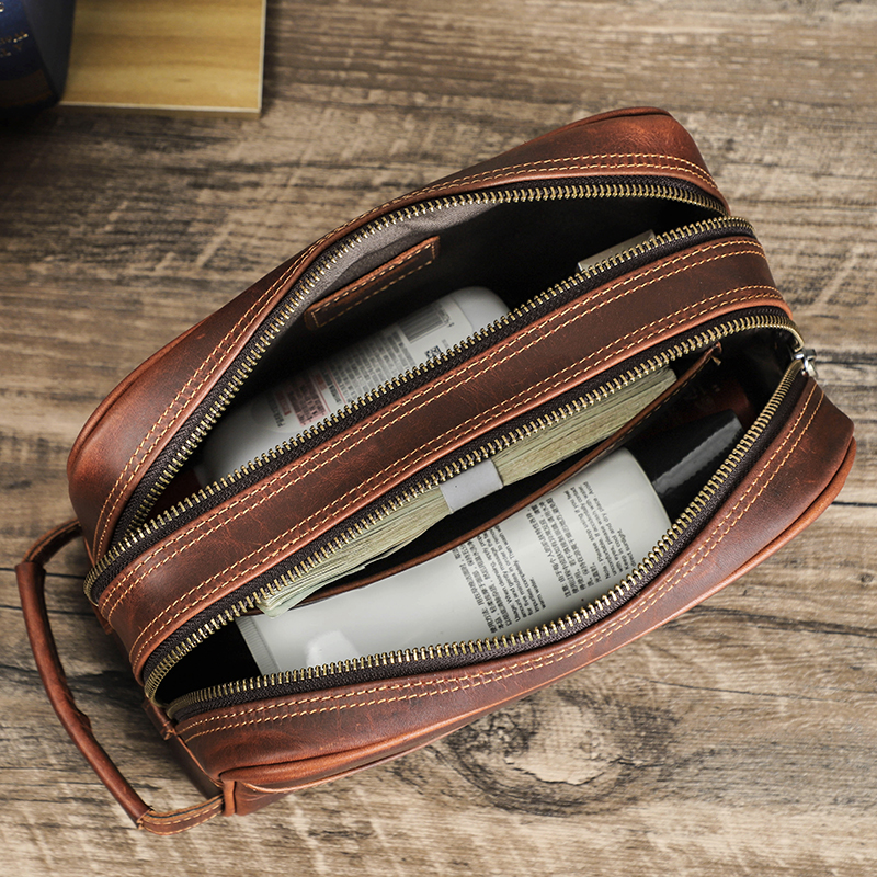 Crazy Horse Genuine Leather Tr - đánh giá và giá Luxury Skincare Containers
