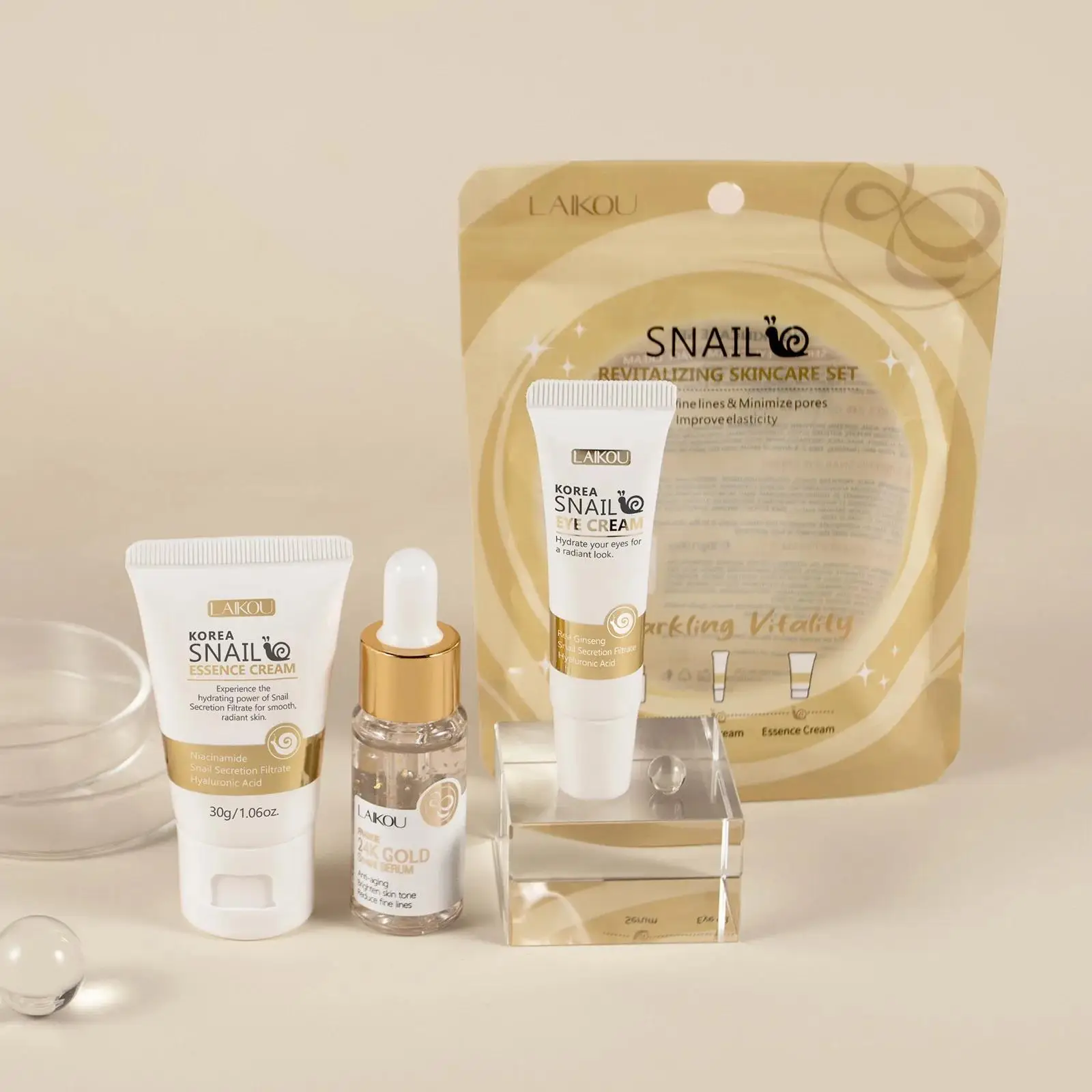 24K Gold Snail Repair Serum Ey - đánh giá và giá Luxury Gold Skincare