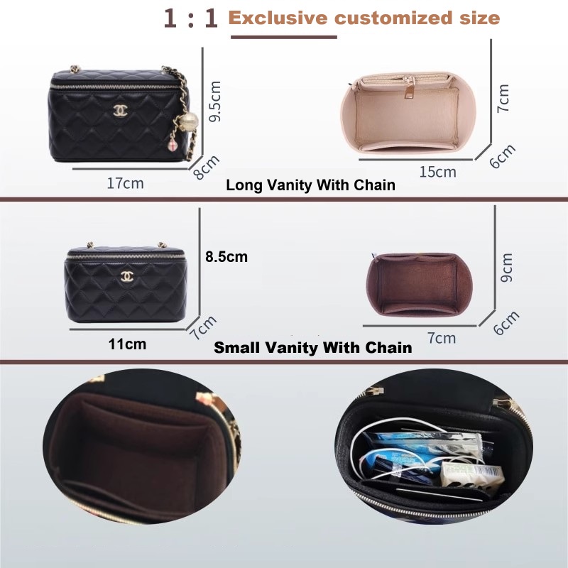 Felt Insert Bag Organizer for  - đánh giá và giá Luxury Skincare Containers