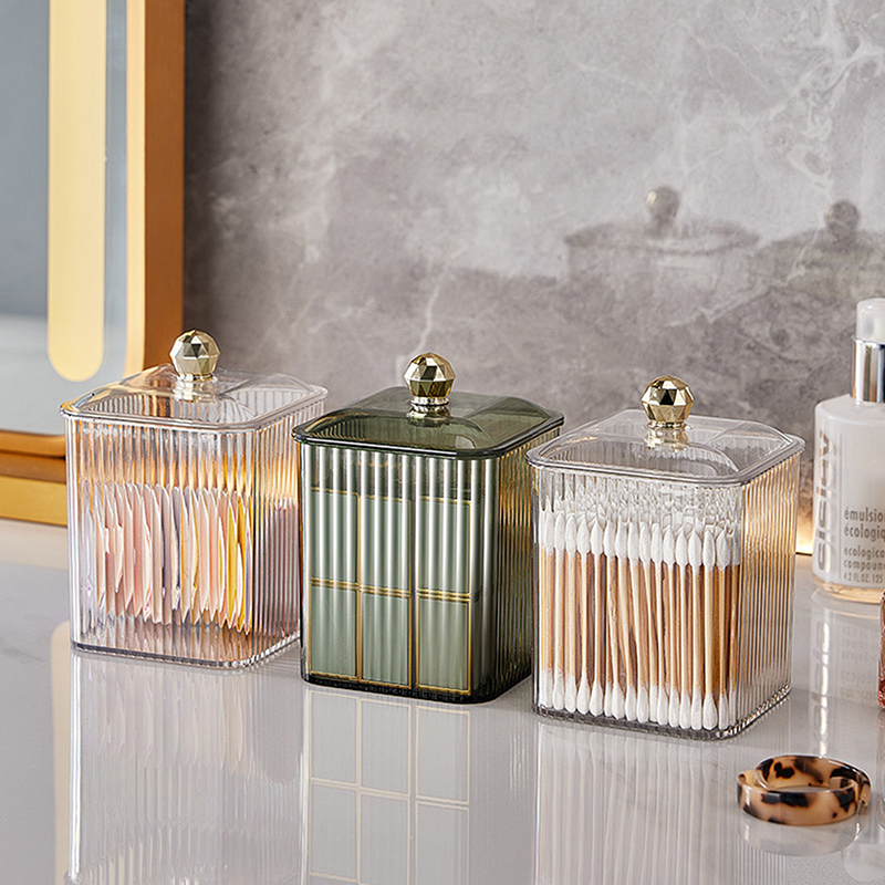 Light Luxury Clear Cotton Swab - đánh giá và giá Luxury Skincare Containers