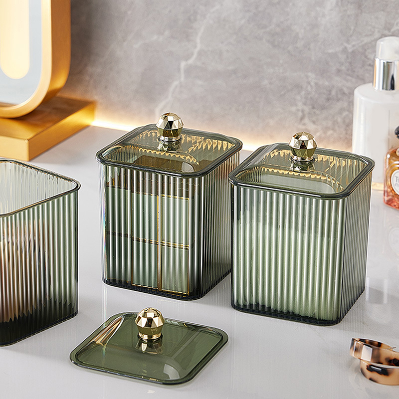 Light Luxury Clear Cotton Swab - đánh giá và giá Luxury Skincare Containers