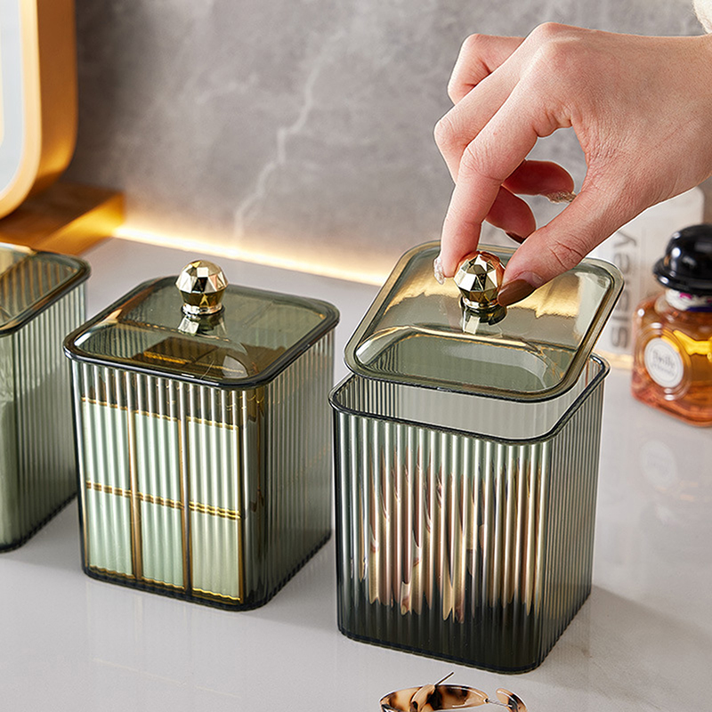 Light Luxury Clear Cotton Swab - đánh giá và giá Luxury Skincare Containers