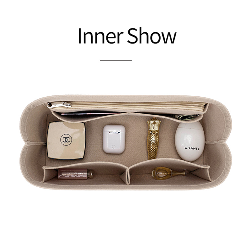 Felt Insert Bag Cosmetic Organ - đánh giá và giá Luxury Skincare Samples
