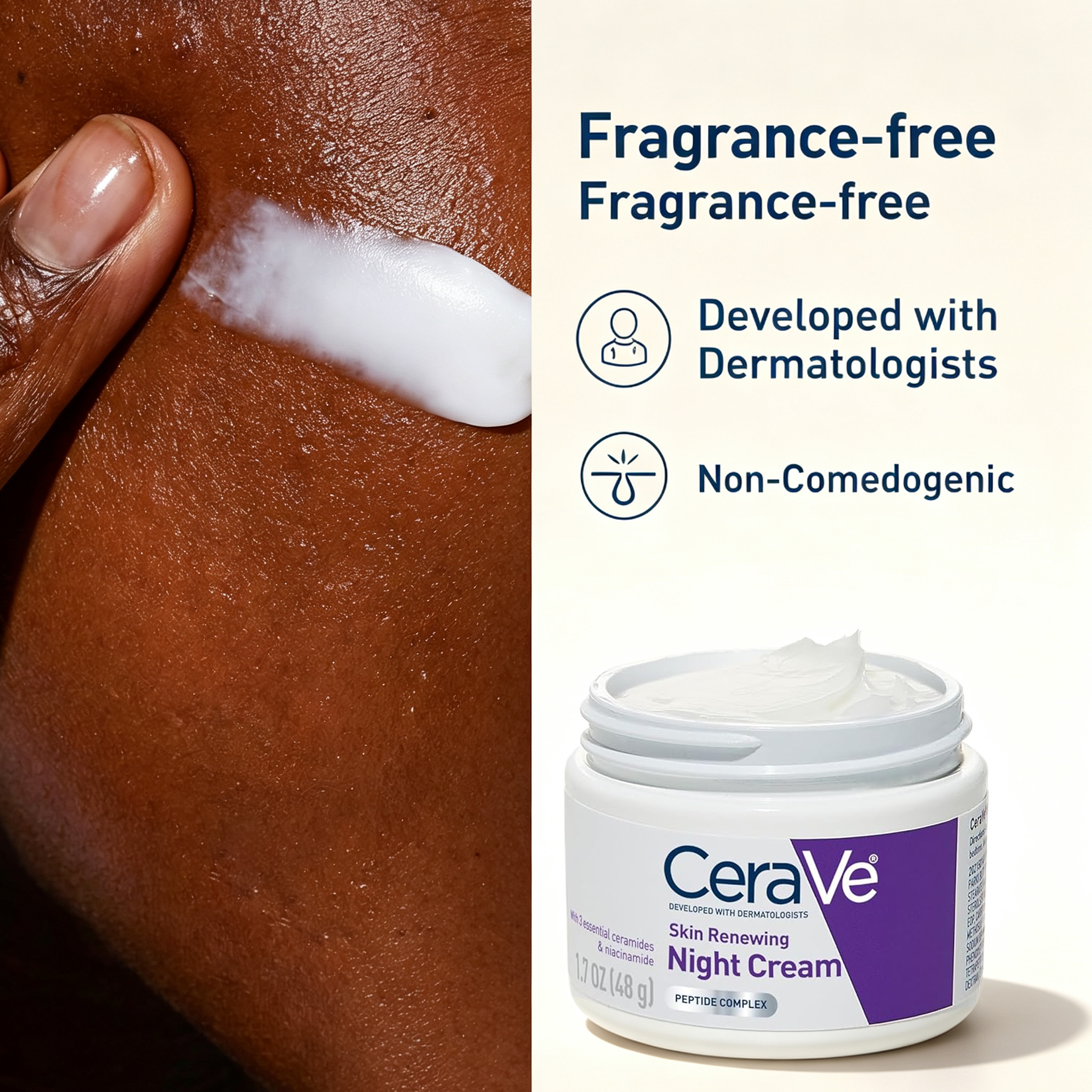 CeraVe Skin Renewing Night Cre - đánh giá và giá Ceramide Complex Cream