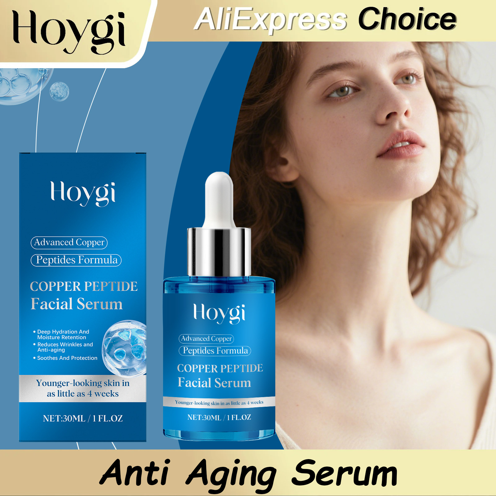 HOYGI Blue Copper Peptide Face - đánh giá và giá Peptide Complex Serum
