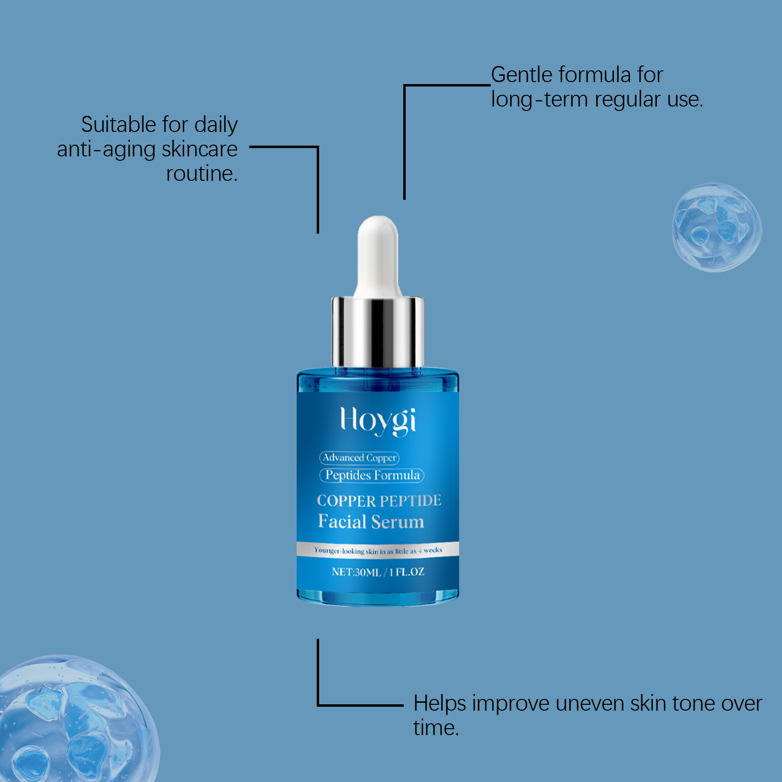 HOYGI Blue Copper Peptide Face - đánh giá và giá Peptide Complex Serum